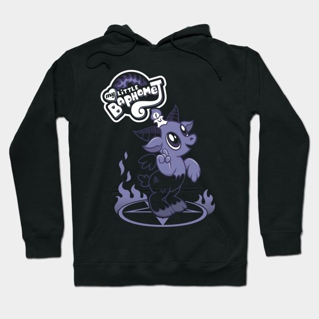 My Little Baphomet - Funny Cartoon Goat - Creepy Cute Goth Hoodie by Nemons